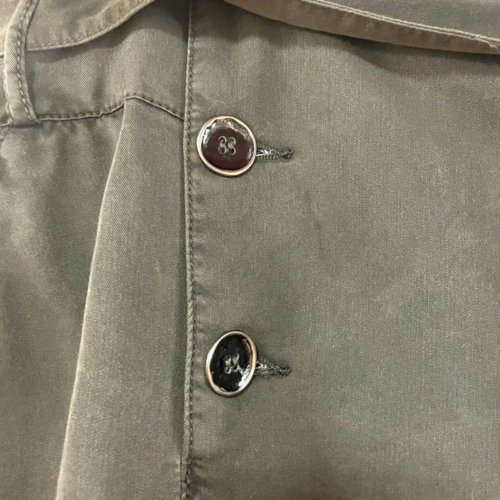 NWT Oxmo Dark Gray Balucci Tie Button Skirt With Picket Sz 42 - Picture 8 of 8